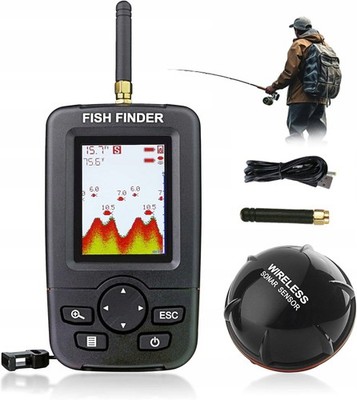 100m Clever Funk Fischfinder Sonar Detektor + Dot Matrix Echolot Fish finder