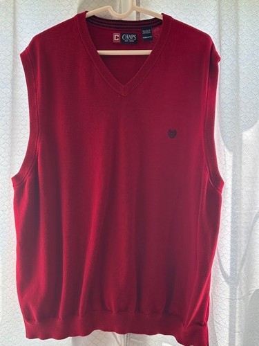 Men’s 4XB Knit Sweater Vest Pullover Sleeveless Preppy GrandpaCore Dadcore Class - Picture 2 of 6