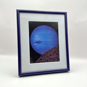 Vintage Kim Poor “Neptune” 1989 Framed Art Print Novagraphics Fantasy Space Art