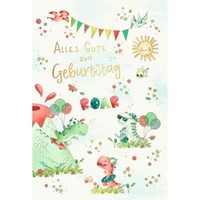 Kindergeburtstag Skorpion's Art GlüCkwunschkarte Mit Umschlag Dinosaurier, Sonne
