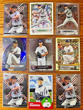  Matt Manning Tigers Rookies, Topps Finest Chromes, GQ, Bowman Sterling,Platinum