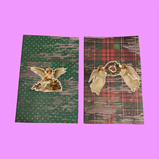 Vintage Christmas Angel Notebook Set - Handmade Holiday Junk Journal Notebooks