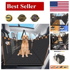 Dog Truck Seat Cover for Back Seat, Hard Bottom Dog Hammock for Car, Pet Bed Ext