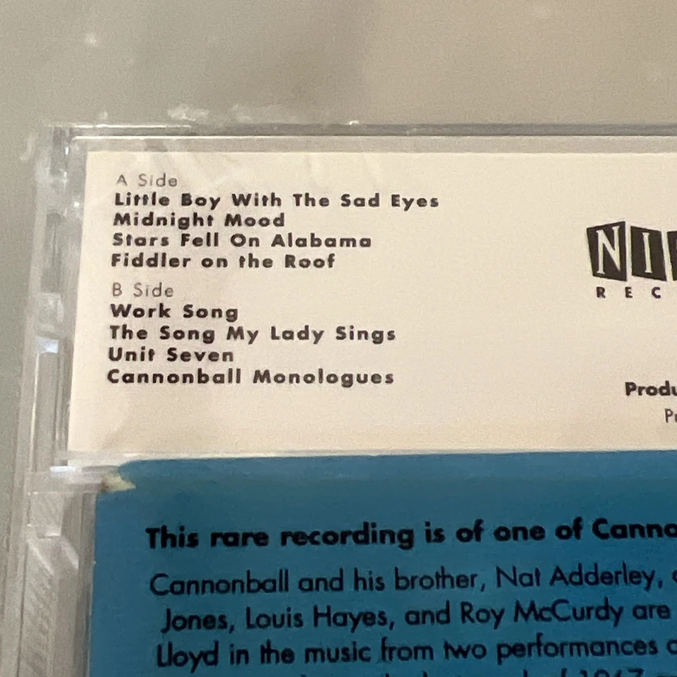 Cannonball Adderley Radio Knights Virgin Records 1991 Cassette Tape Sealed New - Image 4 of 4