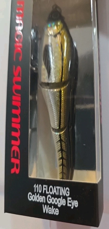 Señuelo Sebile Magic Swimmer 4 3/8" Flotante 3/8oz Articulado Swimbait Golden Eye Bass Foto 3 de 4