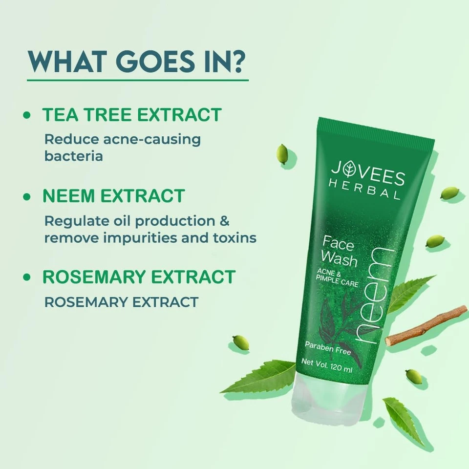 JOVEES Herbal Neem Face Wash 120ml-FREE SHIPPING - Image 4 of 4