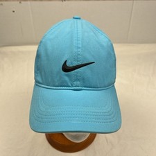 Nike Swoosh Logo Heritage86 Dri-Fit ADV Cap Adult Adjustable Blue Hat