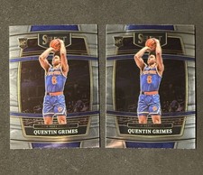 Quentin Grimes 2021-22 Panini Select NBA #24 Concourse Base Rookie TWO Card Lot