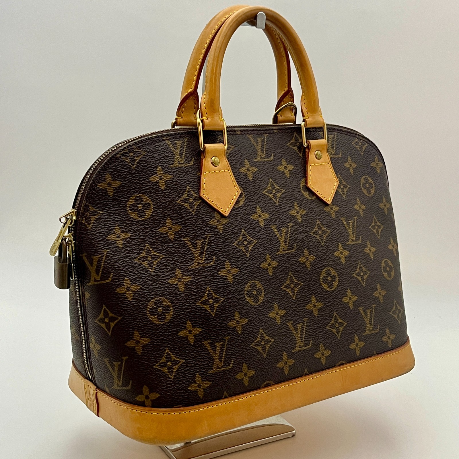 LOUIS VUITTON Monogram Alma PM Hand Bag M53151 LV Auth Excellent W/Bag B185