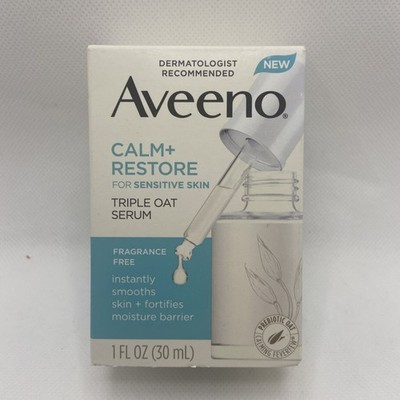 Aveeno Calm+Restore Triple Oat Serum Sensitive Skin Face Fragrance-Free