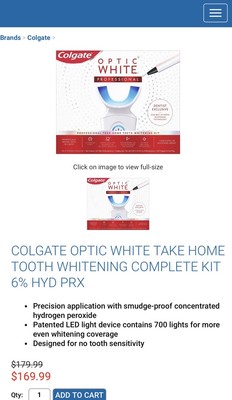 Colgate Optic White Advanced Led Whitening Kit