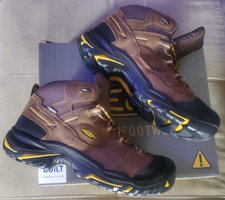 KEEN Braddock Mid Steel Toe Waterproof Brown Work Boots Size 13 EE BRAND NEW 