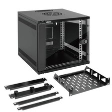 6U Wall Mount Data Cabinet 10in Wide 330mm Depth Network Cabinet with Rack Shelf