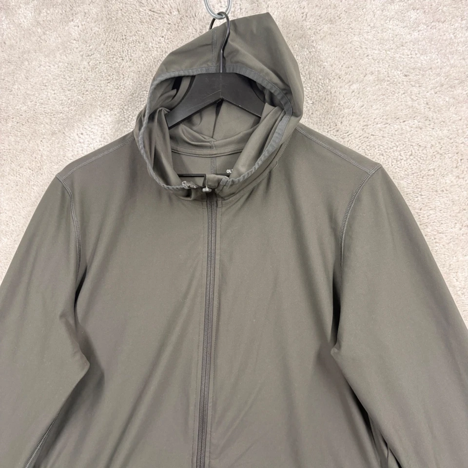 Old Navy Active Jacket Mens Size XL Gray Long Sleeve Full Zip Hooded Go Dry - Image 4 of 4