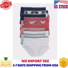 Hanes Brief Womens 10-Pack Panties Underwear Breathable Cotton Stretch Cool 6-10