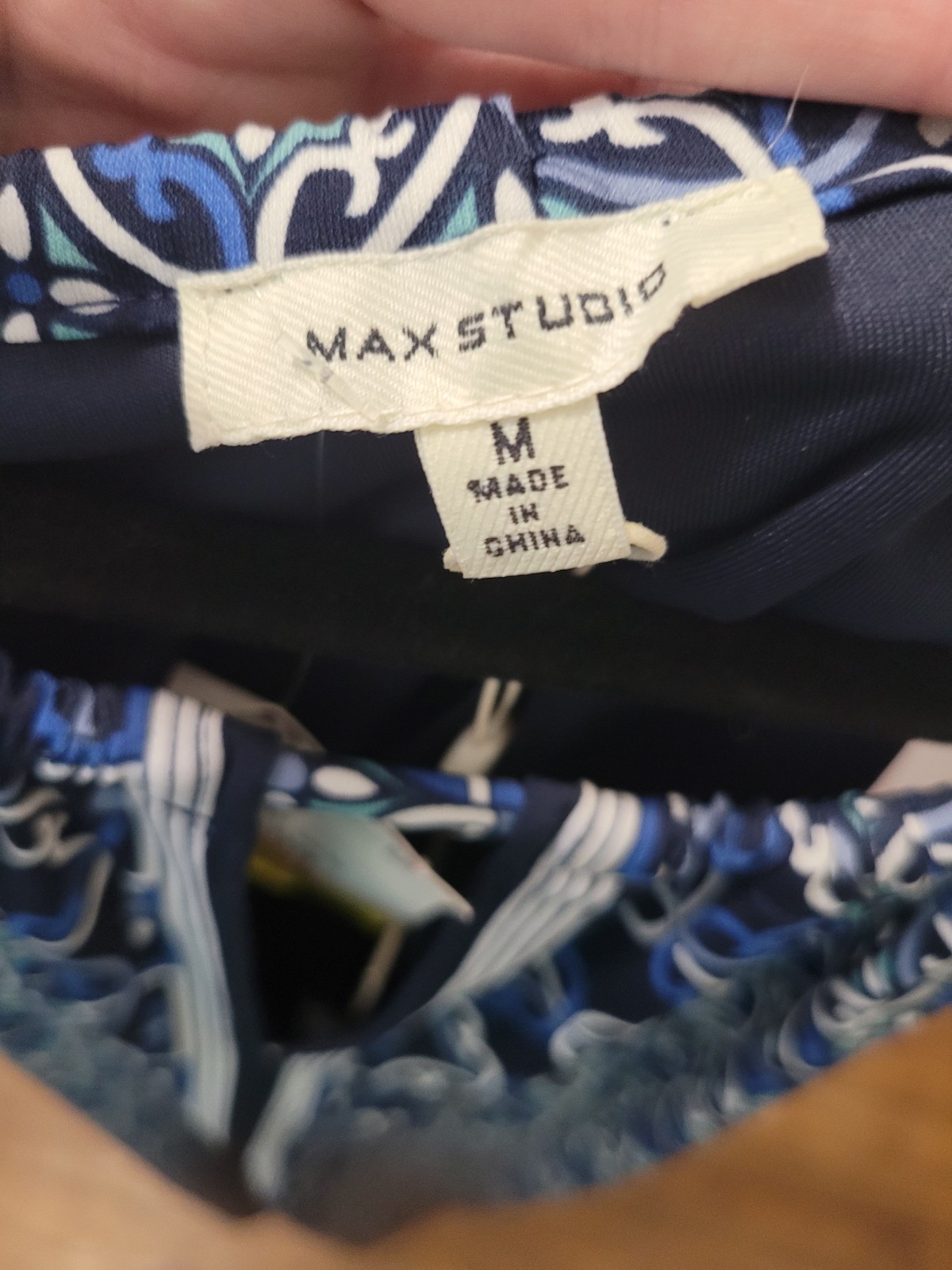 Max Studio Geometric Pattern Sleeveless Dress Blu… - image 3