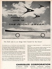 1956 Chrysler Forward Look Flight Sweep Vintage Print Ad 1956 Chrysler Forward Look Flight Sweep Vintage Print Ad