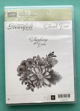 Stampin' Up Heartfelt Blooms 147202 Rubber Cling Stamp Set of 4