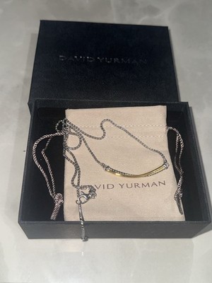David Yurman Crossover Bar Halskette mit Sterlingsilber & 18 Karat Gelbgold