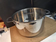 Schulte-Ufer  11" Premium Quality Stainless Steel Stockpot With Lid 6.5" Tall