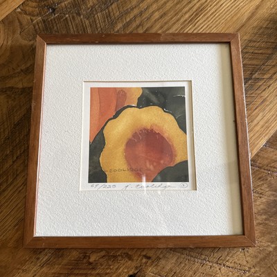 JINI COOLIDGE signed and numbered Watercolor Original Melons MATTED FRAMED 
