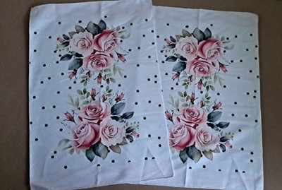 2 Stück Rosenblüten Küche Bad Handtücher Weich Mikrofaser Hoch Saugfähig Tuch 