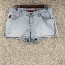 VTG Y2K Distressed Short Shorts Mudd 11 Faded Cowgirl Boho Festival Low Rise