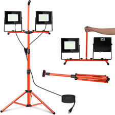 26000 Lumen Led Work Light with Tripod Stand 200W IP65 Waterproof Adjustable Ang