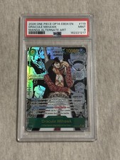 One Piece Card Game Dracule Mihawk OP14-119 Manga Alt Art Holo PSA 9