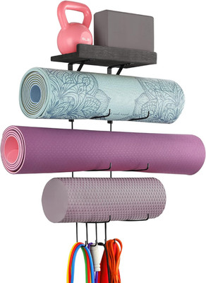 VINAEMO Yoga Mat Holder Accessories Wall Mount Organizer Storage Decor Foam Roll