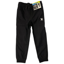 Hurley Youth Classic Tapered Fit Stretch Elastic Cuff Jogger Black, 5/6