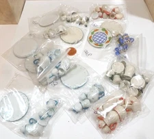 OVERSTOCK SALE! DOLLHOUSE MINIATURE 10 CERAMIC COFFEE & TEA SETS & DISH SETS