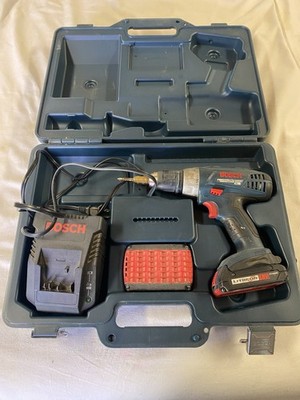 Bosch 18 volt cordless 1/2'' Drill DD5181 With Charger 2 Batteries Case Manual