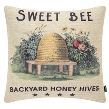 Sweet Bee Pillow Cover 18x18 Inch Summer Decoration Farmhouse Decorative Cush...