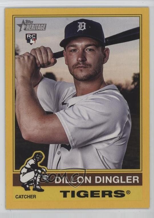 2025 Topps Heritage Dark Yellow Border Dillon Dingler #130 ws6