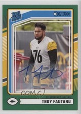 2024 Panini Donruss Rated Rookie Green Auto Troy Fautanu #360 Auto 10yu