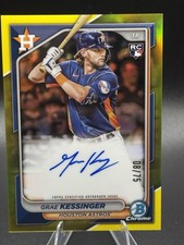 2024 Bowman Chrome Grae Kessinger #CRA-GK /75 Auto Yellow Refractor