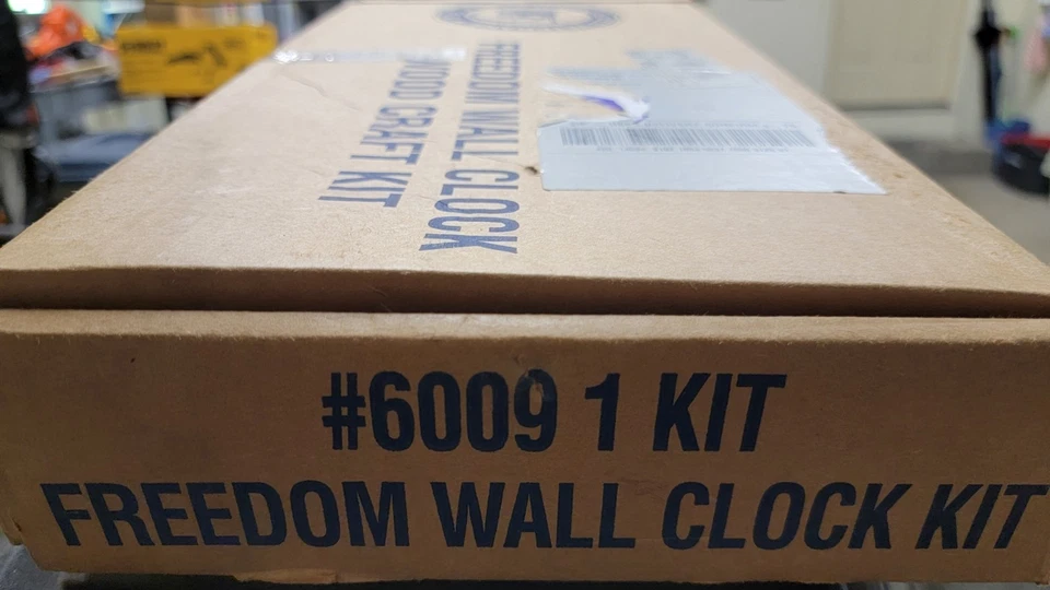 Vtg DIY Wood Craft Freedom Wall Clock Kit 6009 US Military Veterans - Image 3 of 4
