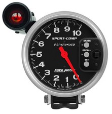 Autometer 3906 Tach Wshift-light Memory 10 000 Rpm