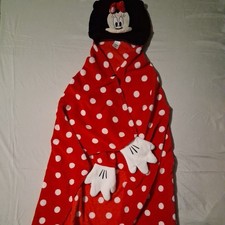 New Disney Minnie Mouse Wearable Blanket Throw Soft Hooded Fits Adults
