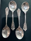 4 Pc WALLACE STERLING GRAND BAROQUE SOUP SPOON