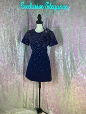 Carolina Herrera Embellished Bow Short Sleeved Minidress Sz 6 AUTHENTIC NWT 