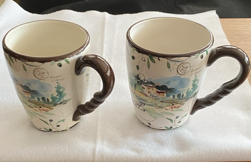 Certified International & InterAmerican Villa Julie Paton (Italy) 2 COFFEE MUGs - Picture 2 of 6