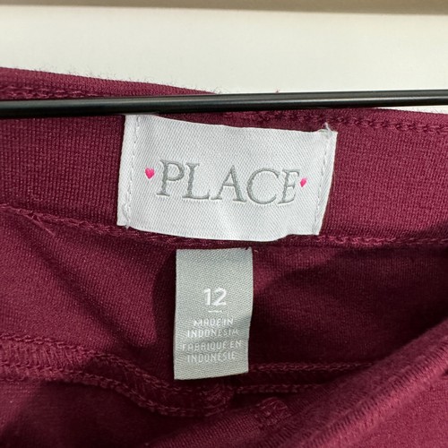 The Children’s Place Big Girl’s Size 12 Rubine Red Ponte Knit Pull On Jeggings - Picture 3 of 7
