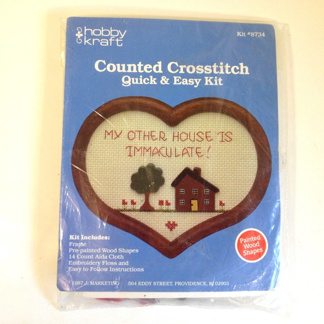 Vintage Hobby Kraft Counted Cross Stitch Kit #8734 1987 Quick & Easy Sealed Vintage Hobby Kraft Counted Cross Stitch Kit #8734 1987 Quick & Easy Sealed