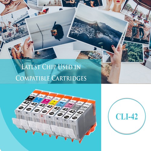 Wkład atramentowy CLI-42 pasuje do Canon Pixma Pro-100 Pro-100S LOT - Zdjęcie 3 z 11