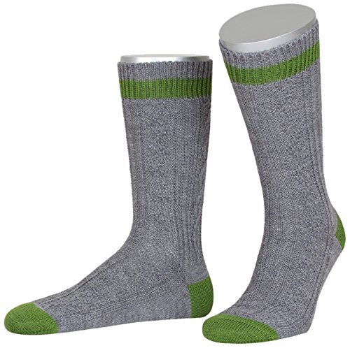 LUSANA L5698 70% Schurwolle Schoppersocke Loden Tweed mit 2-farbigem Rand - Bild 8 von 35