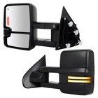 For 2014-2019 2020 Chevy GMC Towing Mirrors Heated Running Signals Light Black