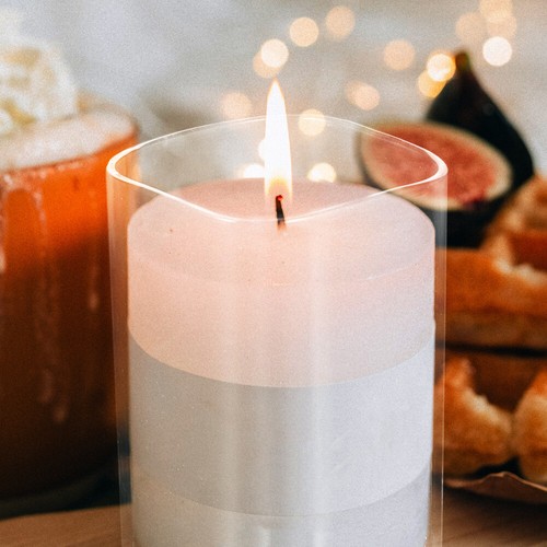 Cylindrical Glass Candle Shade Candleholder Chimney Tube Open Ended Candle - Picture 7 of 12