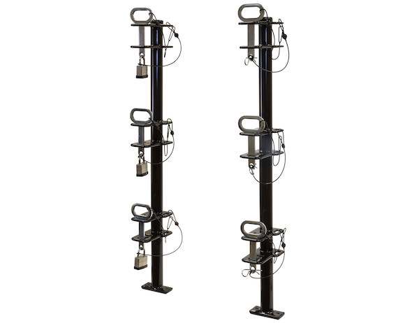 Buyers Products Company Channel Style 3-Trimmer Lockable Rack Buyers Products Company Channel Style 3-Trimmer Lockable Rack